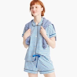 J. Crew Dreamy Blue Striped Pajama Set